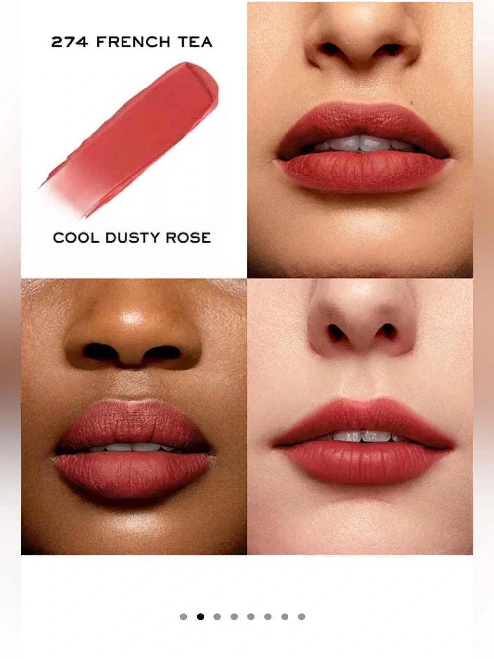 L'Absolu Rouge Intimatte Buildable Soft Matte Lipstick 1.6gm in  274 French Tea